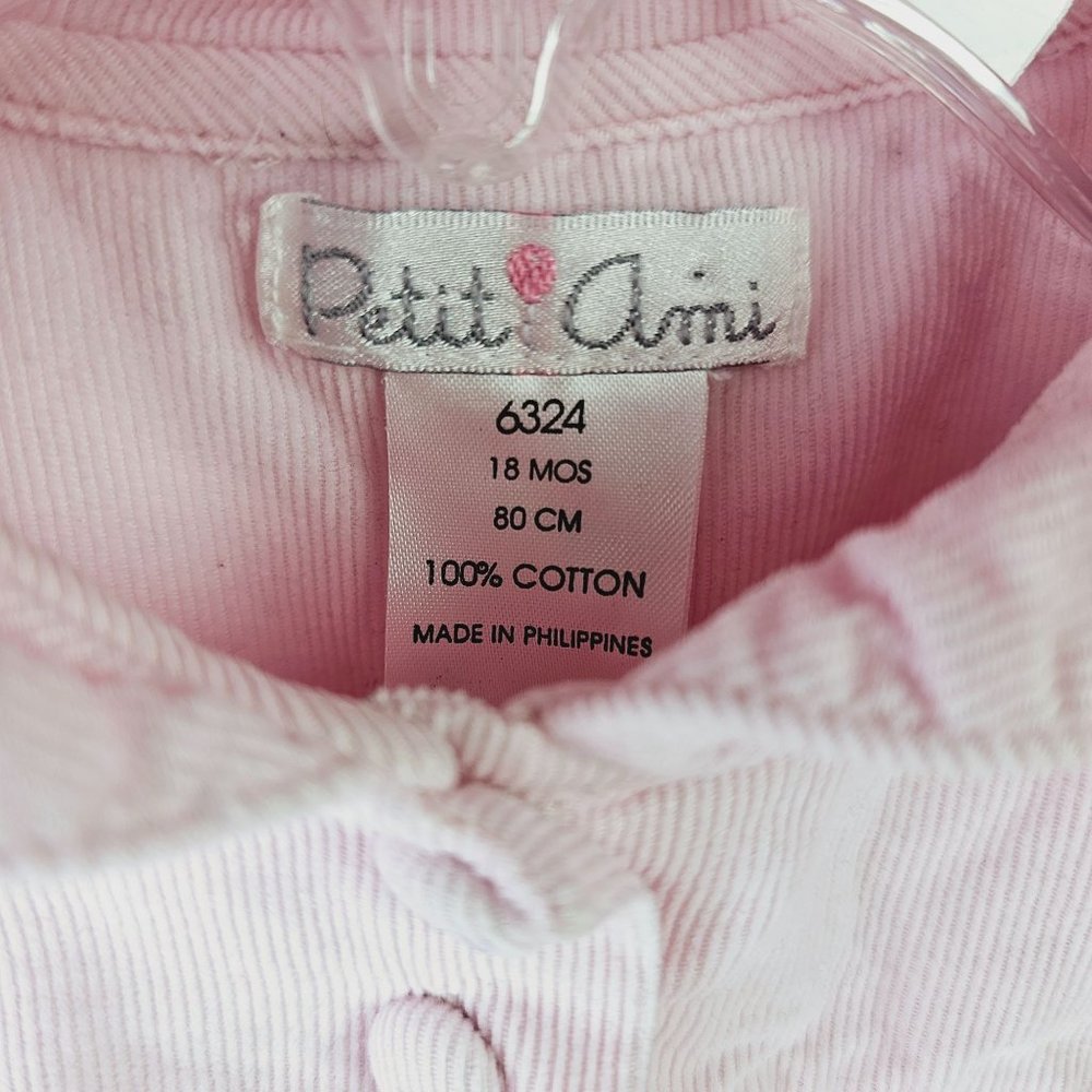 Vintage Petit Ami Baby Girl Pink Corduroy Swing Coat and Hat, Sz 18 Mo. - Picture 4 of 7
